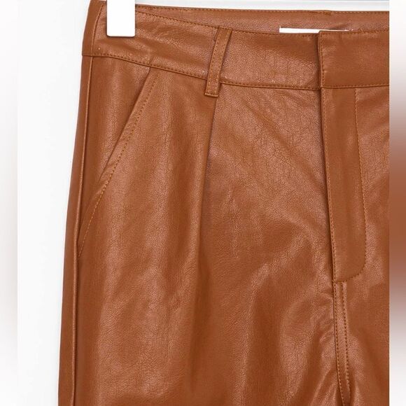 Emory Park Avryl Faux Leather Pants in Brown Size L - Picture 4 of 9